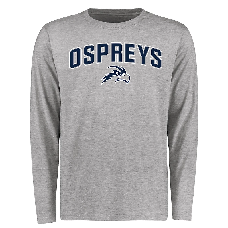 Men's Ash UNF Ospreys Proud Mascot Long Sleeve T-Shirt