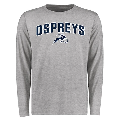 Men's Ash UNF Ospreys Proud Mascot Long Sleeve T-Shirt