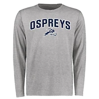 Men's Ash UNF Ospreys Proud Mascot Long Sleeve T-Shirt