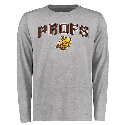 Men's Ash Rowan Profs Proud Mascot Long Sleeve T-Shirt