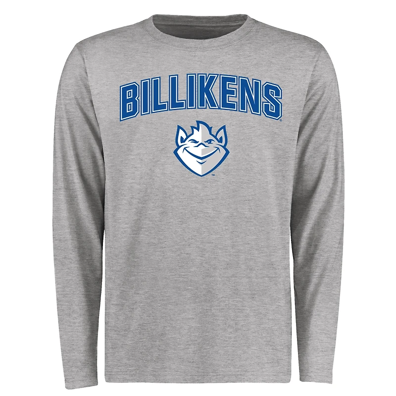 Men's Ash Saint Louis Billikens Proud Mascot Long Sleeve T-Shirt