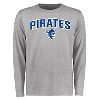 Men's Ash Seton Hall Pirates Proud Mascot Long Sleeve T-Shirt