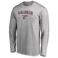 Men's Ash Southern Illinois Salukis Proud Mascot Long Sleeve T-Shirt