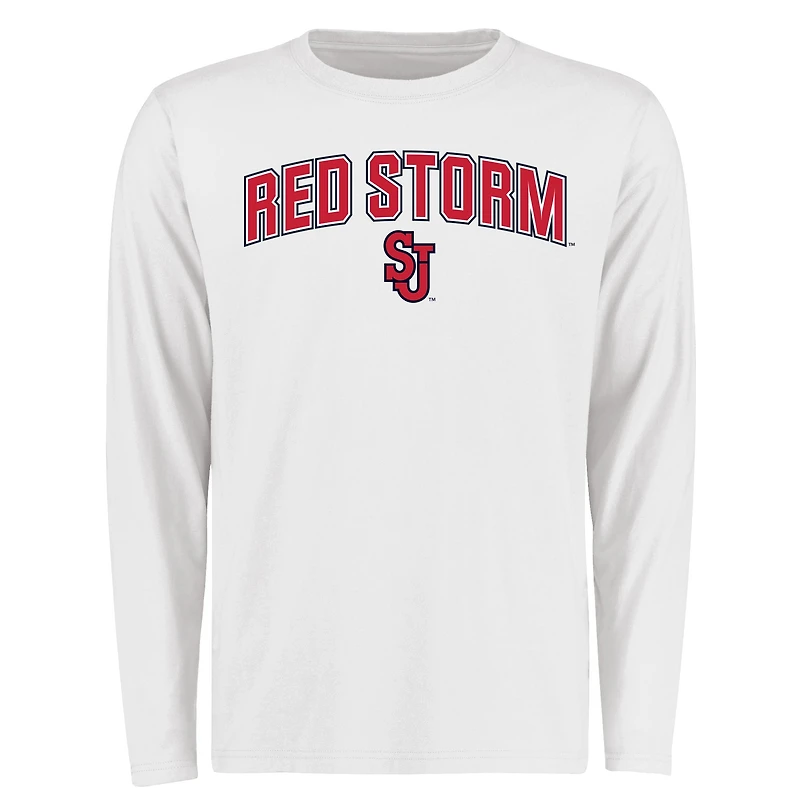 Men's White St. John's Red Storm Proud Mascot Long Sleeve T-Shirt