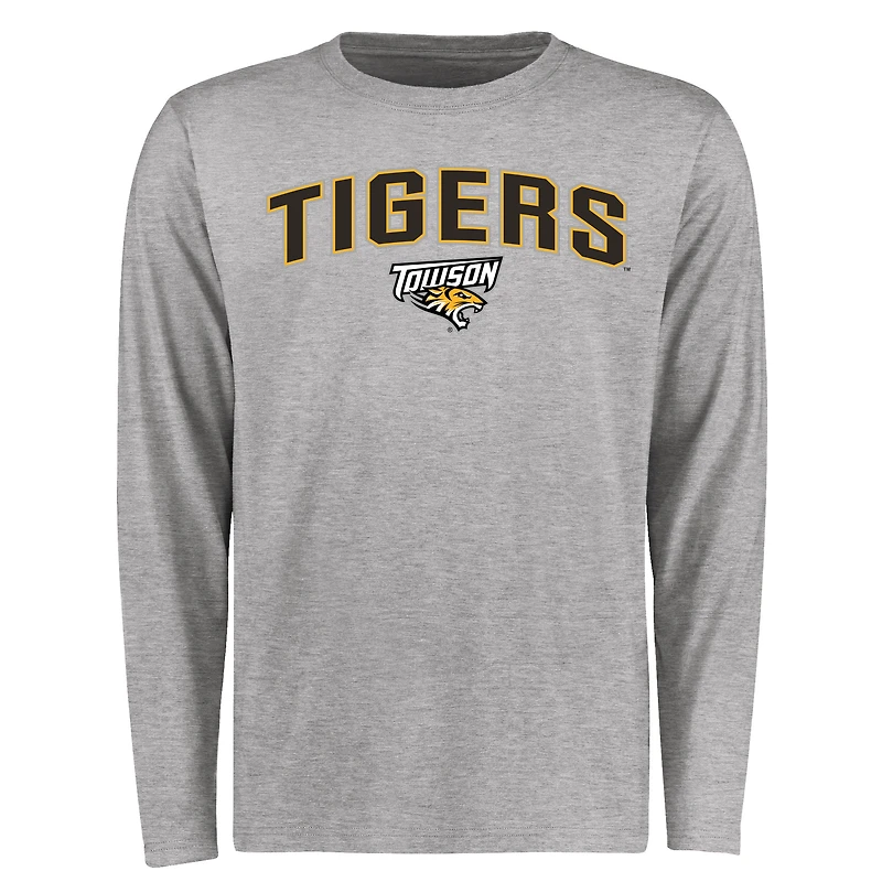 Men's Ash Towson Tigers Proud Mascot Long Sleeve T-Shirt