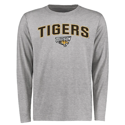 Men's Ash Towson Tigers Proud Mascot Long Sleeve T-Shirt