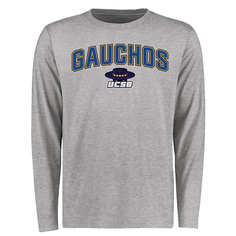 Men's Ash UC Santa Barbara Gauchos Proud Mascot Long Sleeve T-Shirt