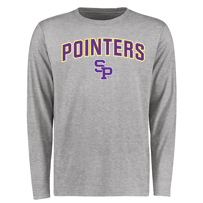 Men's Ash Wisconsin-Stevens Point Pointers Proud Mascot Long Sleeve T-Shirt