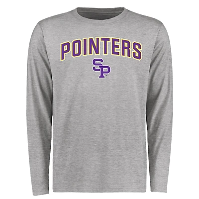 Men's Ash Wisconsin-Stevens Point Pointers Proud Mascot Long Sleeve T-Shirt