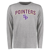 Men's Ash Wisconsin-Stevens Point Pointers Proud Mascot Long Sleeve T-Shirt