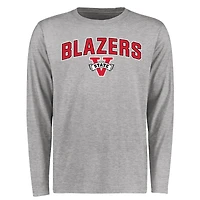 Men's Ash Valdosta State Blazers Proud Mascot Long Sleeve T-Shirt