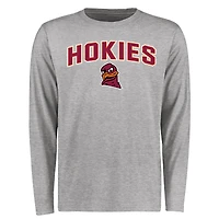 Men's Ash Virginia Tech Hokies Proud Mascot Long Sleeve T-Shirt