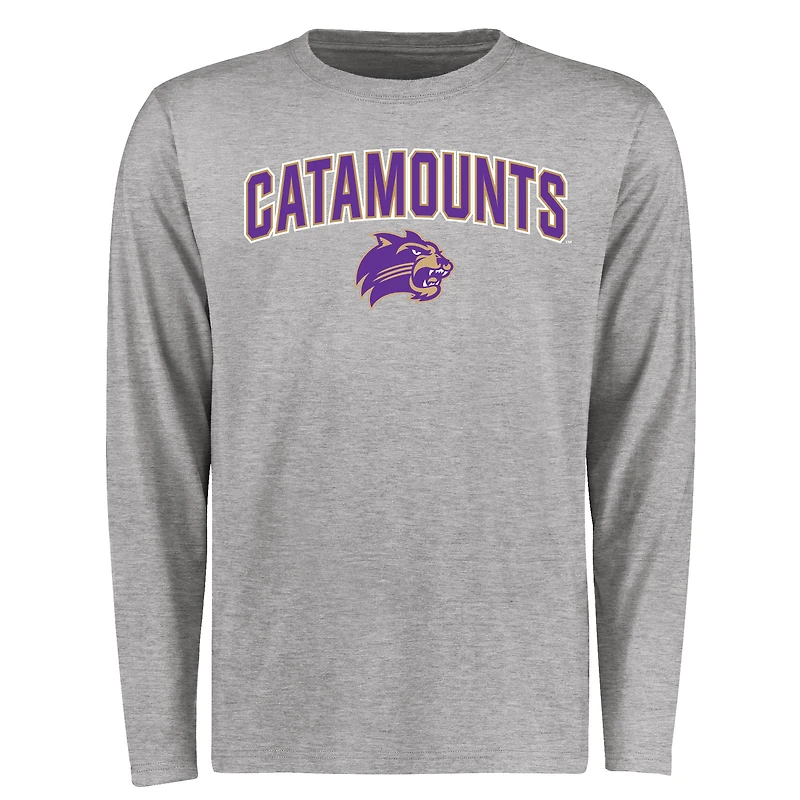 Men's Ash Western Carolina Catamounts Proud Mascot Long Sleeve T-Shirt