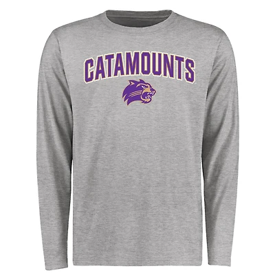 Men's Ash Western Carolina Catamounts Proud Mascot Long Sleeve T-Shirt