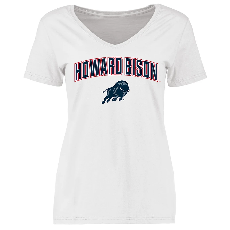 Women's White Howard Bison Proud Mascot T-Shirt
