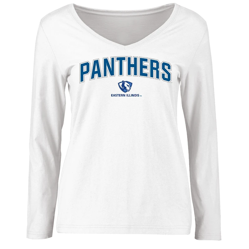 Women's White Eastern Illinois Panthers Proud Mascot Long Sleeve T-Shirt
