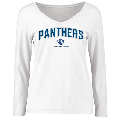 Women's White Eastern Illinois Panthers Proud Mascot Long Sleeve T-Shirt