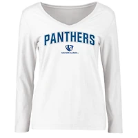 Women's White Eastern Illinois Panthers Proud Mascot Long Sleeve T-Shirt