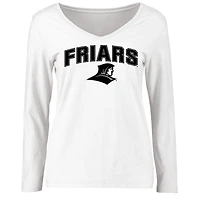 Women's White Providence Friars Proud Mascot Long Sleeve T-Shirt