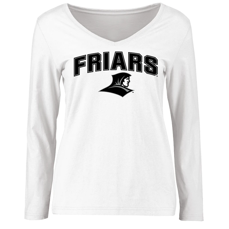 Women's White Providence Friars Proud Mascot Long Sleeve T-Shirt