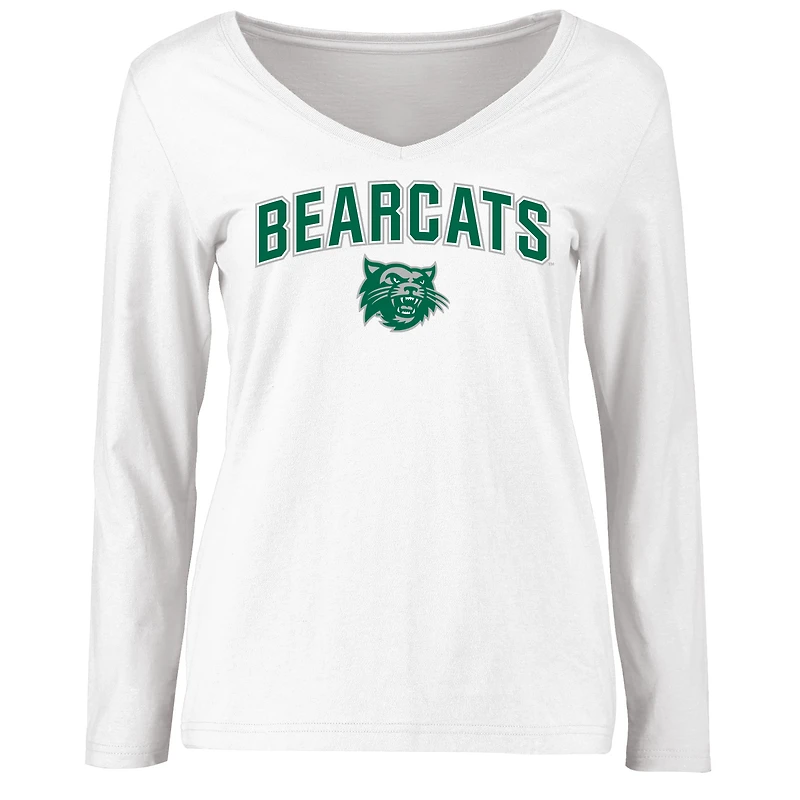 Women's White Northwest Missouri State Bearcats Proud Mascot Long Sleeve T-Shirt