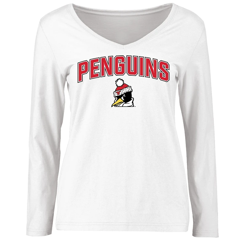 Women's White Youngstown State Penguins Proud Mascot Long Sleeve T-Shirt