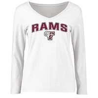 Women's White Fordham Rams Proud Mascot Long Sleeve T-Shirt