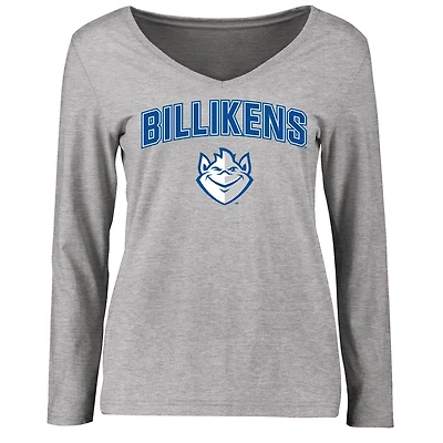 Women's Ash Saint Louis Billikens Proud Mascot Long Sleeve T-Shirt