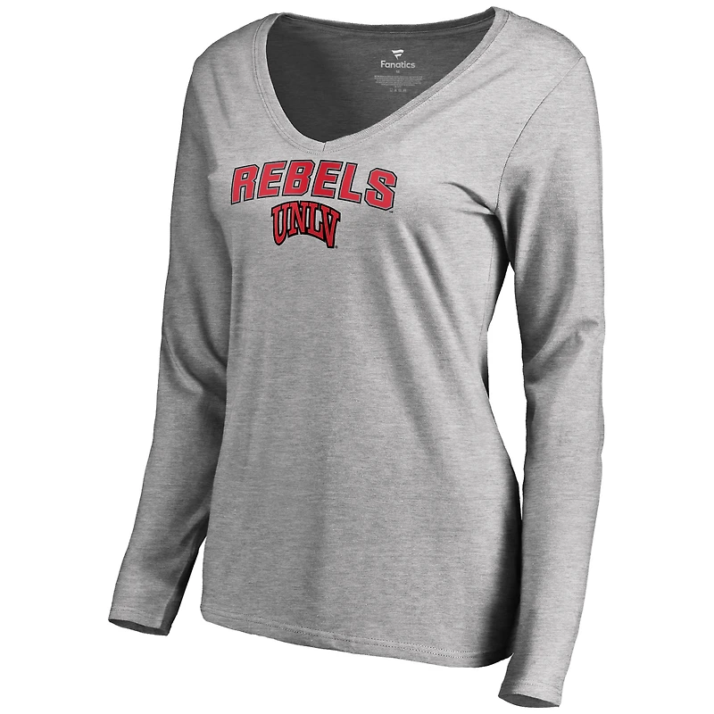 Women's Ash UNLV Rebels Proud Mascot Long Sleeve T-Shirt