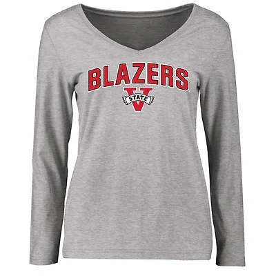 Women's Ash Valdosta State Blazers Proud Mascot Long Sleeve T-Shirt