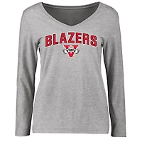 Women's Ash Valdosta State Blazers Proud Mascot Long Sleeve T-Shirt