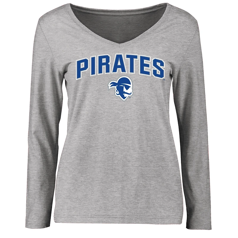 Women's Ash Seton Hall Pirates Proud Mascot Long Sleeve T-Shirt