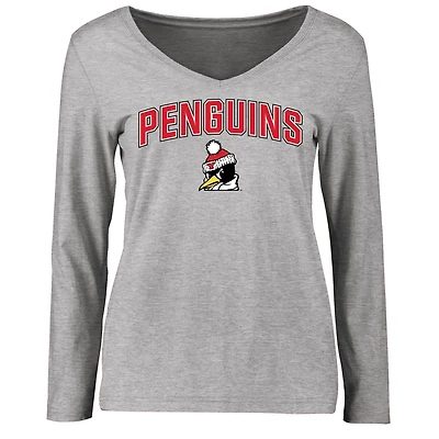 Women's Ash Youngstown State Penguins Proud Mascot Long Sleeve T-Shirt