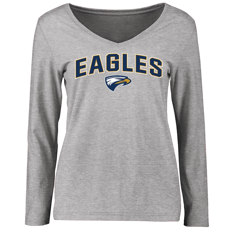 Women's Ash Emory Eagles Proud Mascot Long Sleeve T-Shirt