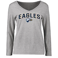 Women's Ash Emory Eagles Proud Mascot Long Sleeve T-Shirt