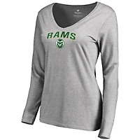 Women's Ash Colorado State Rams Proud Mascot Long Sleeve T-Shirt