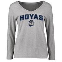 Women's Ash Georgetown Hoyas Proud Mascot Long Sleeve T-Shirt