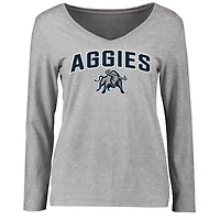Women's Ash Utah State Aggies Proud Mascot Long Sleeve T-Shirt