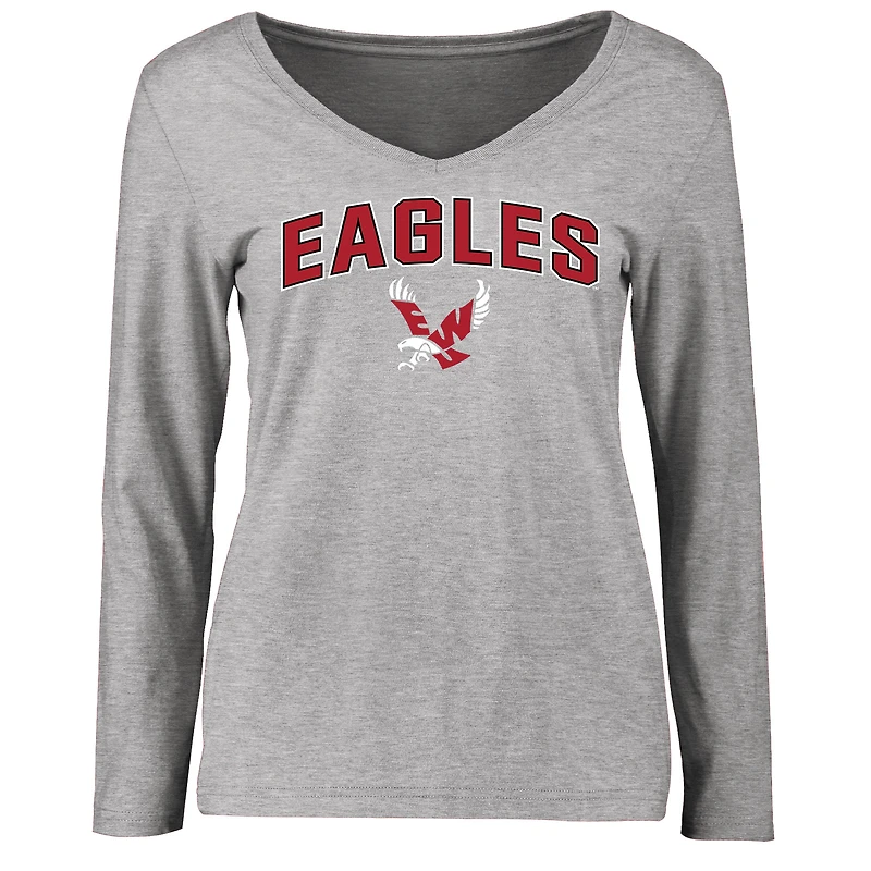Women's Ash Eastern Washington Eagles Proud Mascot Long Sleeve T-Shirt