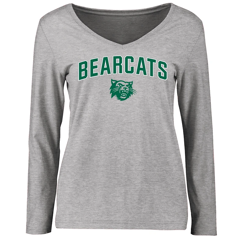Women's Ash Northwest Missouri State Bearcats Proud Mascot Long Sleeve T-Shirt
