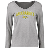 Women's Ash South Dakota State Jackrabbits Proud Mascot Long Sleeve T-Shirt