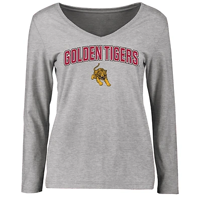 Women's Ash Tuskegee Golden Tigers Proud Mascot Long Sleeve T-Shirt
