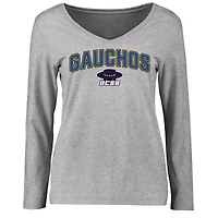Women's Ash UC Santa Barbara Gauchos Proud Mascot Long Sleeve T-Shirt