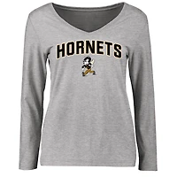 Women's Ash Emporia State Hornets Proud Mascot Long Sleeve T-Shirt