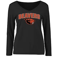 Women's Black Oregon State Beavers Proud Mascot Long Sleeve T-Shirt