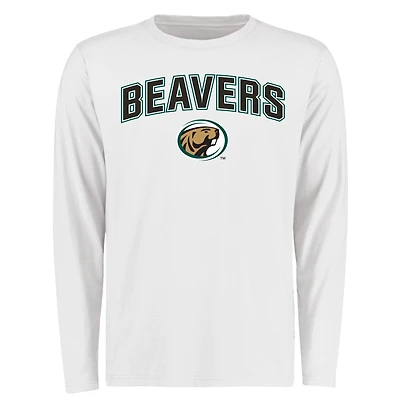 Men's White Bemidji State Beavers Proud Mascot Long Sleeve T-Shirt