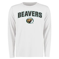 Men's White Bemidji State Beavers Proud Mascot Long Sleeve T-Shirt