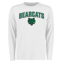 Men's White Binghamton Bearcats Proud Mascot Long Sleeve T-Shirt