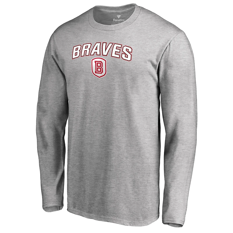 Men's Ash Bradley Braves Proud Mascot Long Sleeve T-Shirt