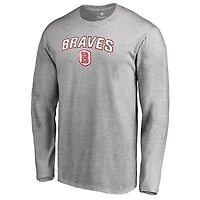 Men's Ash Bradley Braves Proud Mascot Long Sleeve T-Shirt